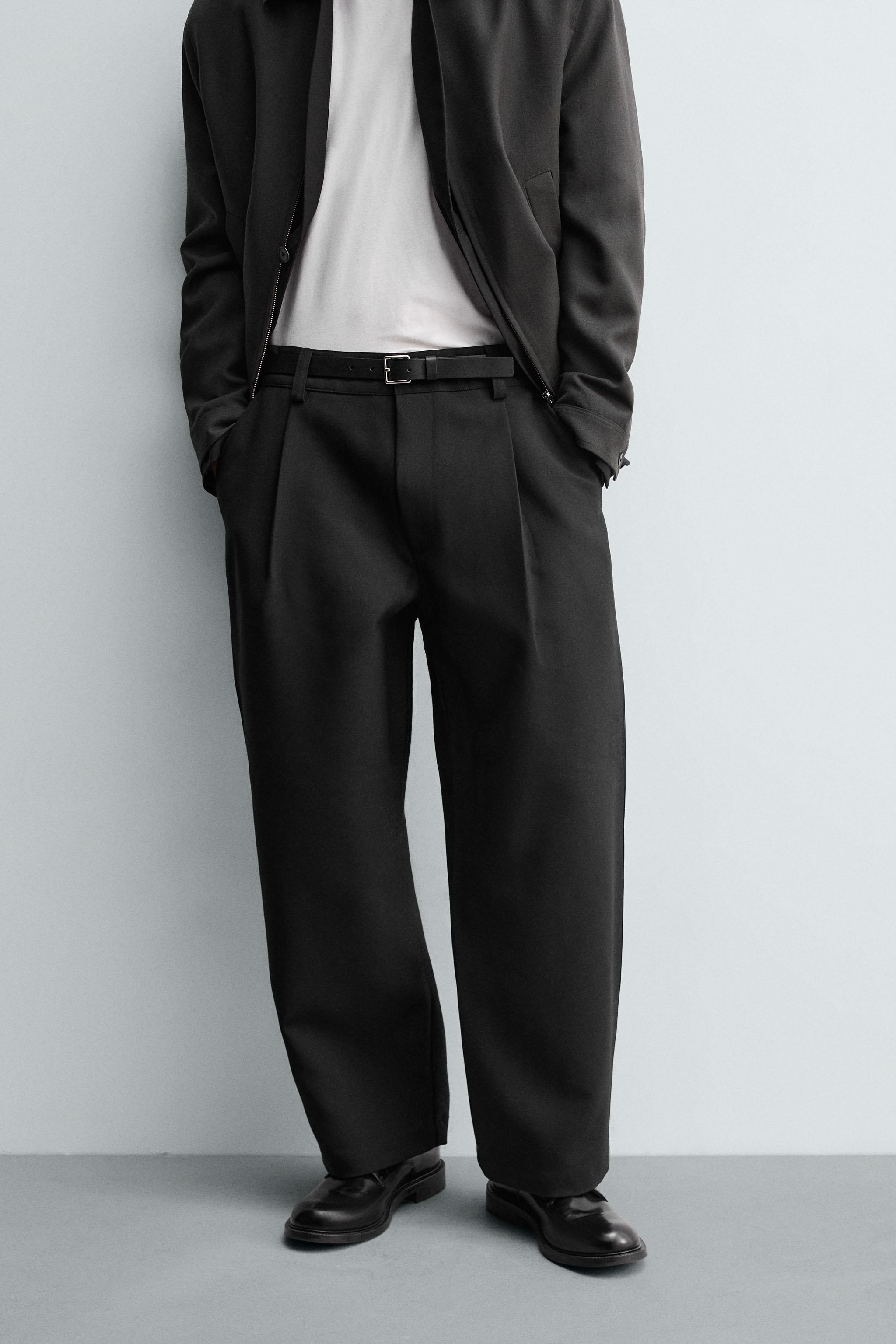 PLEATED BALLOON FIT PANTS